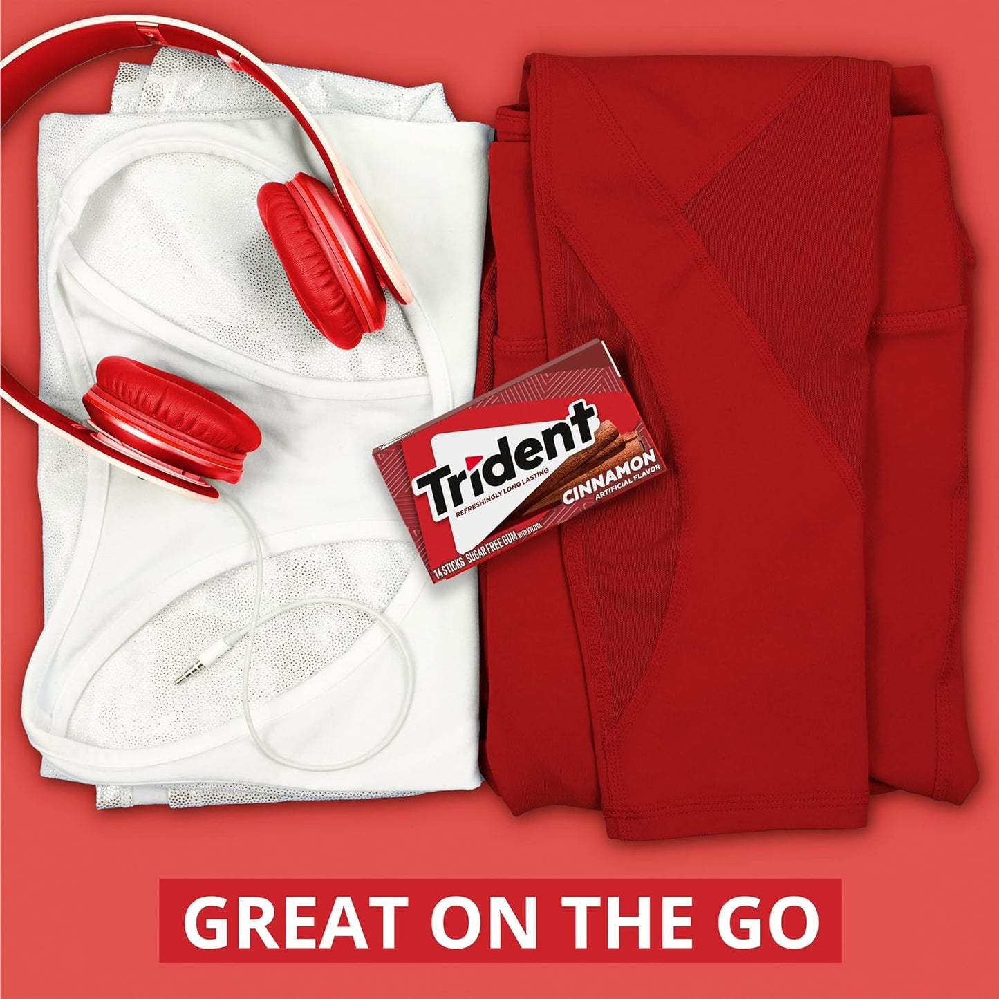 Trident Cinnamon Sugar-Free Gum 12 Pack (14 Sticks x 26g) – Long-Lasting Flavor, Fights Plaque & Freshens Breath – Vegetarian & Low Calorie (Imported)