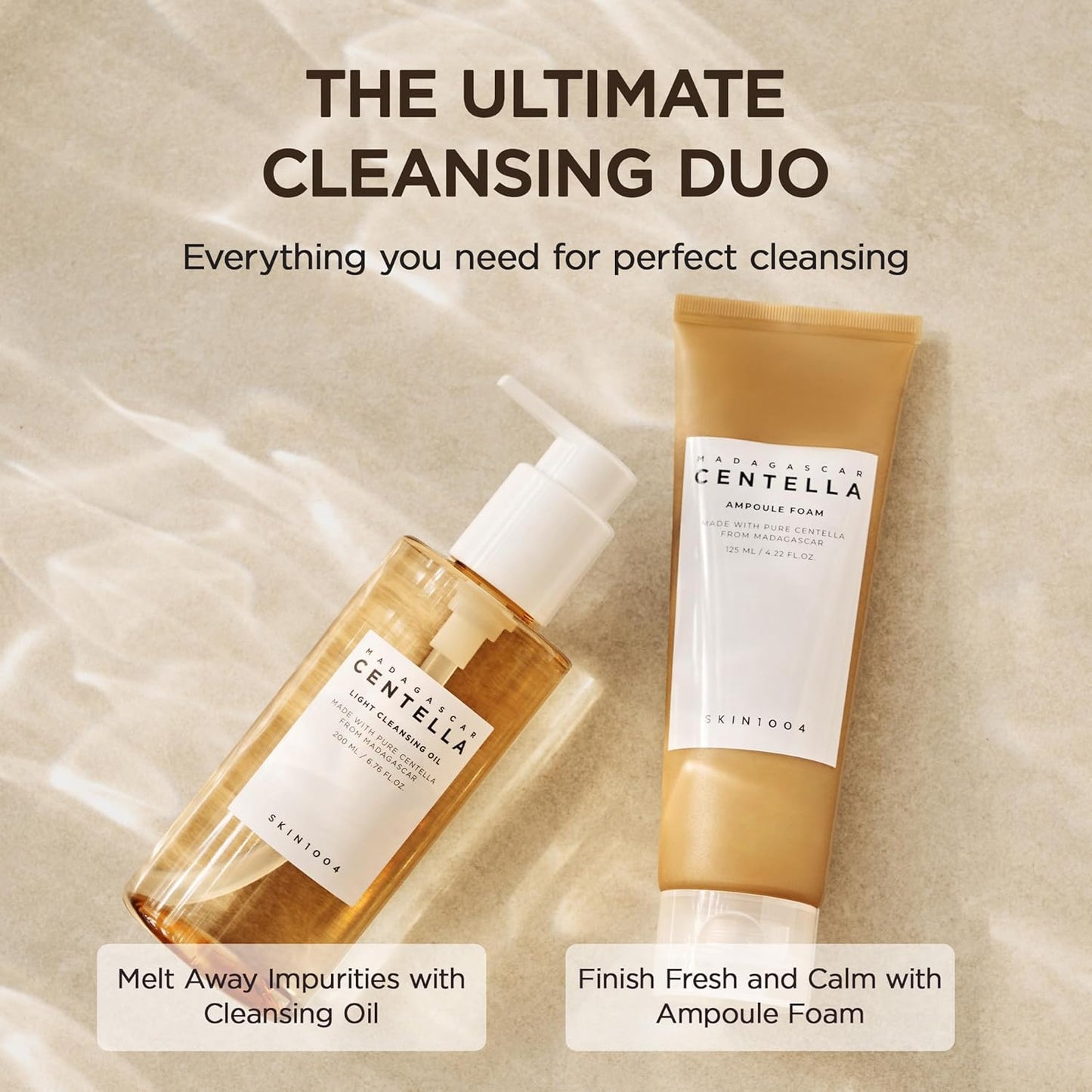 SKIN1004 Madagascar Centella Ampoule Foam Cleanser – Gentle Daily Face Wash with Calming Centella, Removes Dirt & Oil, Hydrating Formula, 4.22 oz