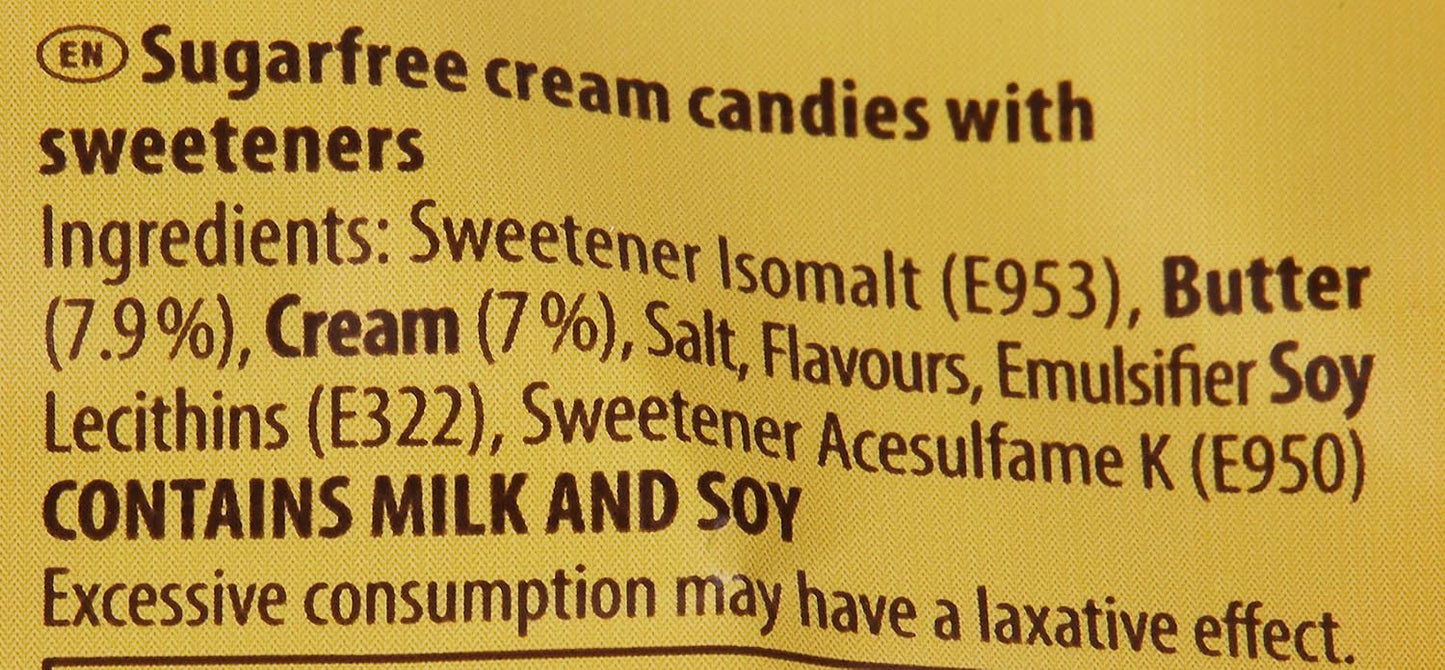 Werther’s Original Sugar Free Cream Candies | Classic Caramel Taste, 70g Bag (Imported, Vegetarian, Diabetic-Friendly)