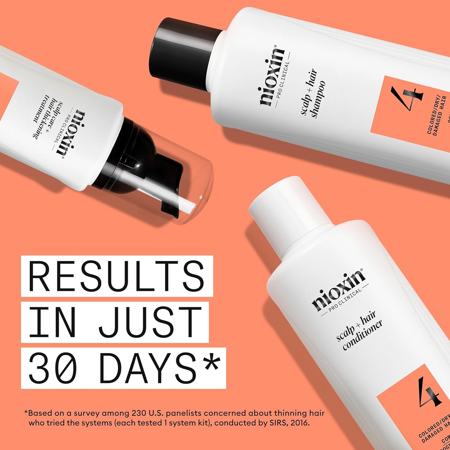 Nioxin Scalp + Hair Thickening System Kit | Strengthen & Boost Density with Niacinamide & Biotin | For Natural, Colored & Thinning Hair | 1 Month Supply