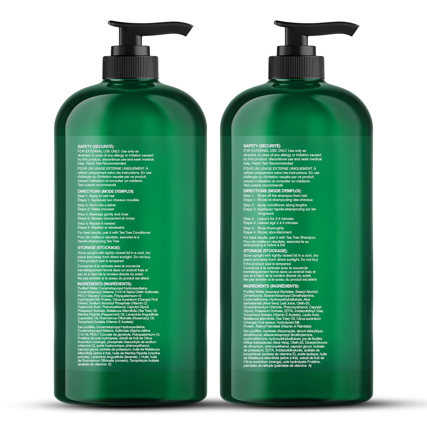 Botanic Hearth Tea Tree Shampoo & Conditioner Set – Sulfate-Free, Itchy & Dry Scalp Relief, Anti-Dandruff & Thickening Hair Care for Men & Women (16 fl oz × 2)