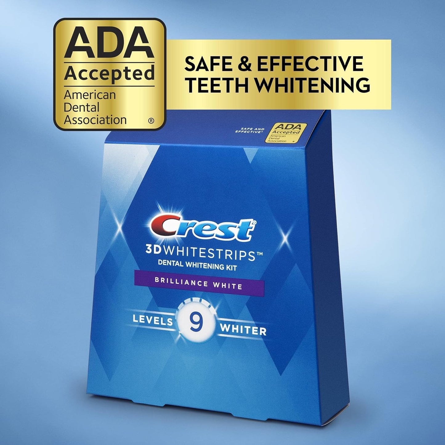 Crest 3D Whitestrips Brilliance White – Professional Teeth Whitening Kit, 32 Strips (16 Treatments)