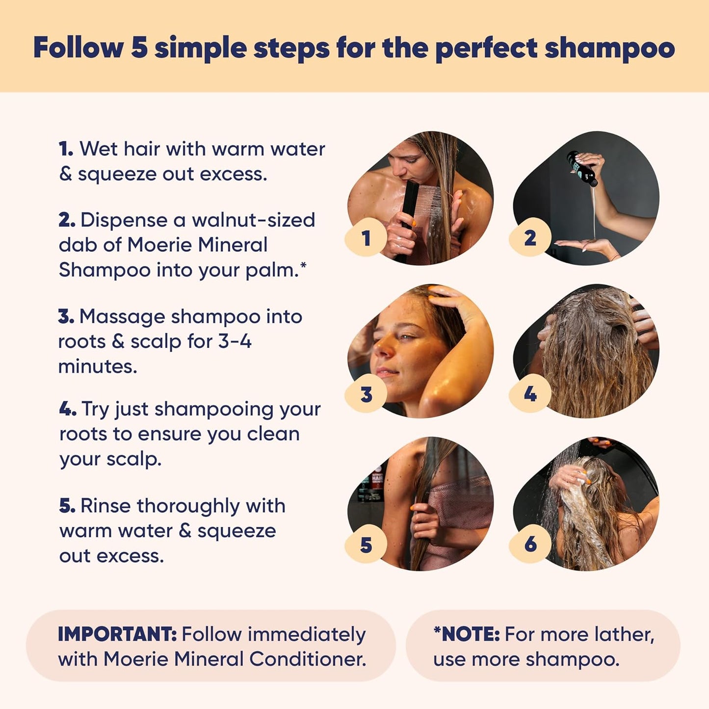 Moerie Volumizing Shampoo & Conditioner Set – Natural Hair Thickening for Hair Loss with 100+ Active Nutrients – Sulfate-Free, 2 x 8.45 fl oz