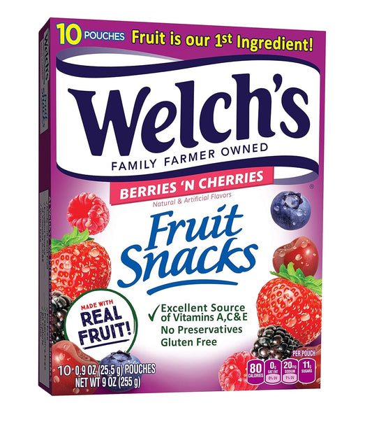 Welchs Fruit Snacks Berries n Cherries, 255g