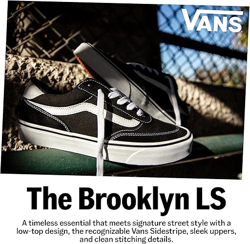Vans Men’s Brooklyn LS Sneakers | Suede Low-Top Streetwear Shoes