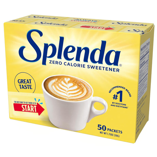 Splenda No Calorie Sweetener Packets – Zero Calorie Sugar Substitute, 50 Sachets Imported