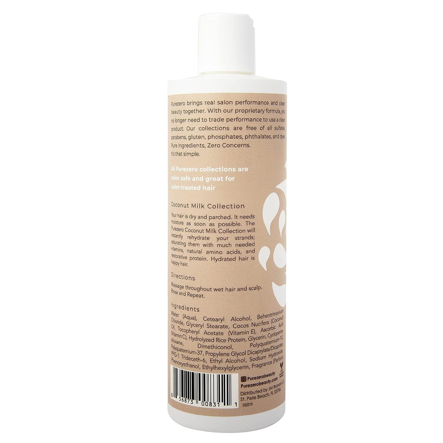 Purezero Coconut Milk Shampoo & Conditioner Set – Vegan, Sulfate-Free, Hydrating & Anti-Frizz Hair Care