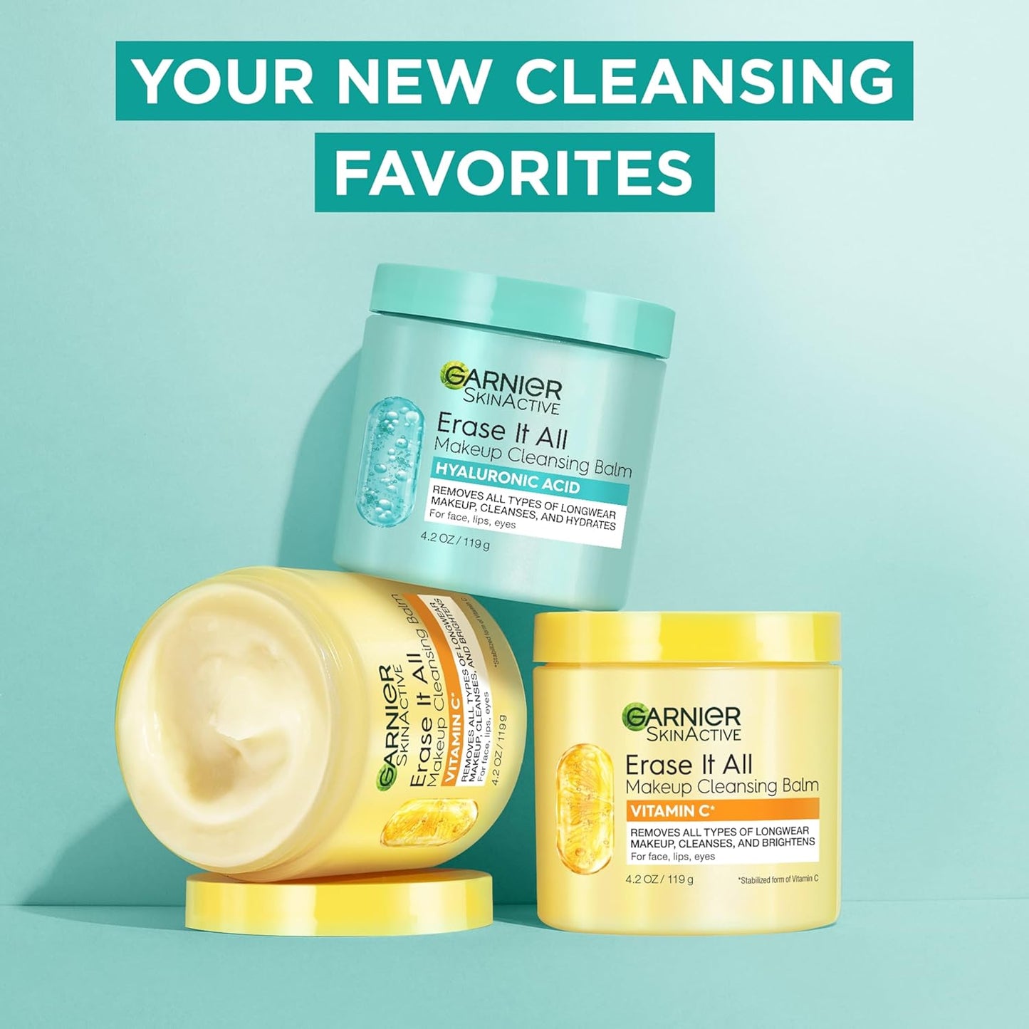 Garnier Erase It All Makeup Cleansing Balm with Hyaluronic Acid – Hydrating Facial Cleanser & Makeup Remover, 4.2 oz
