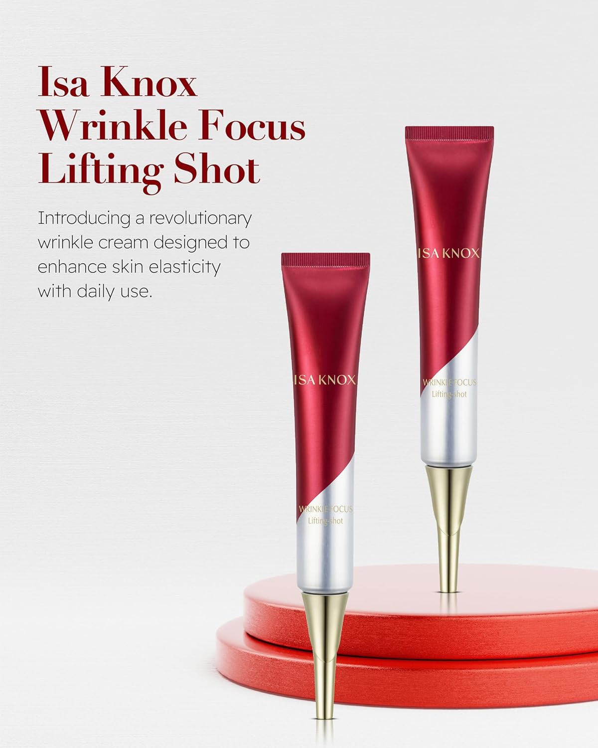 ISA KNOX Wrinkle Focus Shot Cream Set – Anti-Aging Moisturizer for Face, Eyes & Neck (3.1 fl oz, Pack of 3)