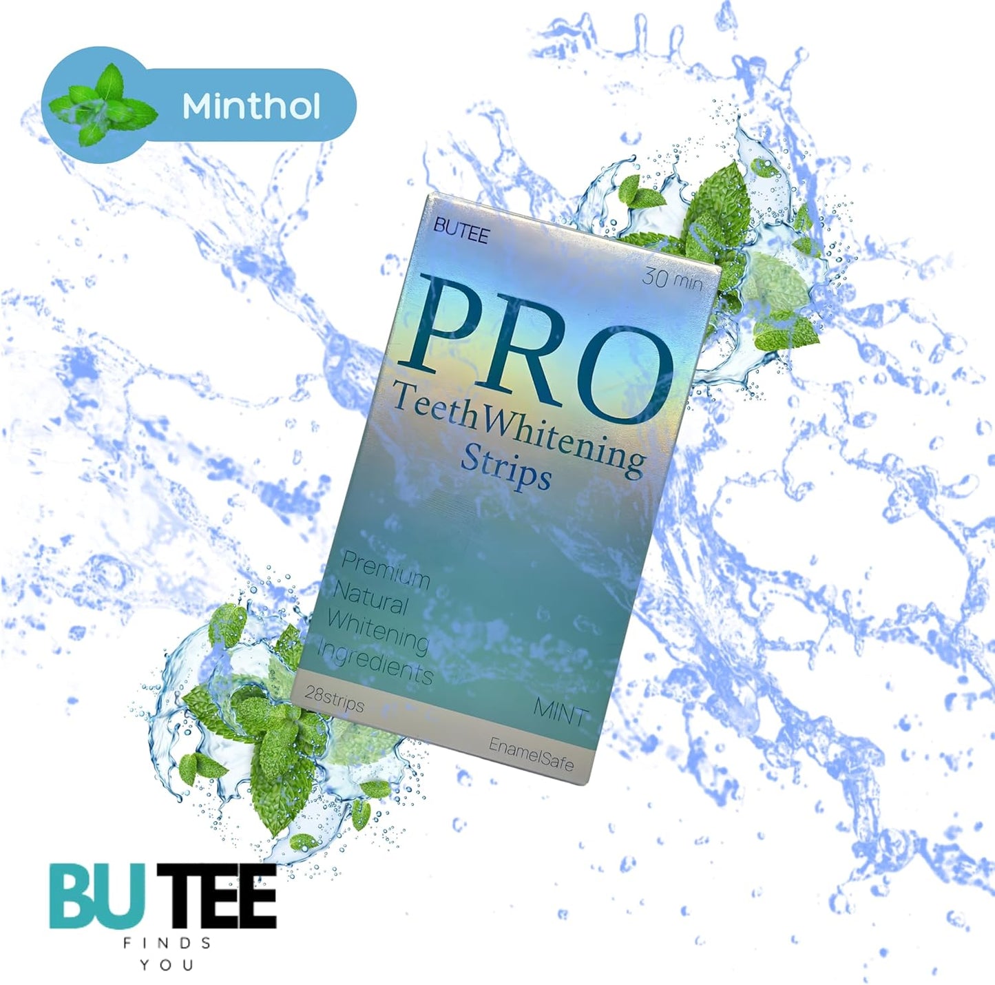 Butee Teeth Whitening Strips – 28 Strips, 14 Treatments | Fast 30-Min Results, Enamel-Safe, No Sensitivity