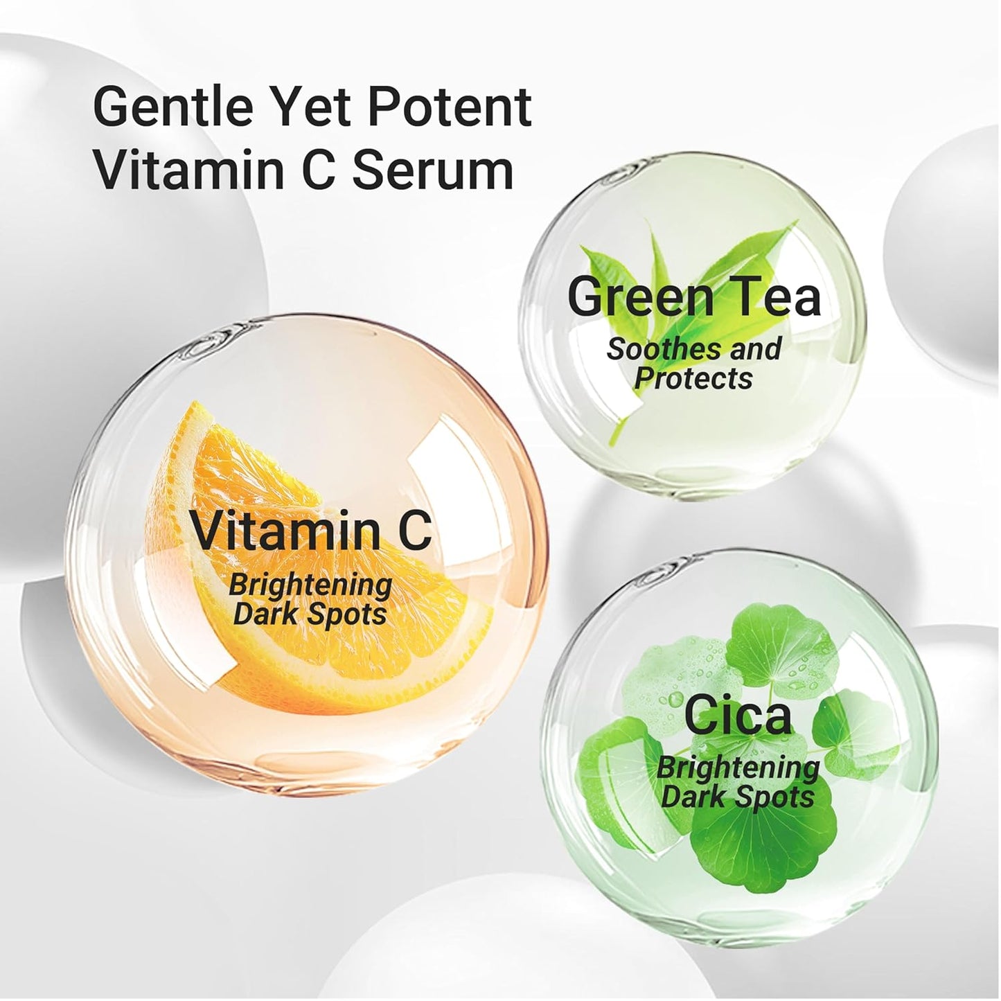 Meebak Korean Vitamin C Serum – Dark Spot Remover, Anti-Aging & Brightening Face Serum with Centella Asiatica, Panthenol & Adenosine