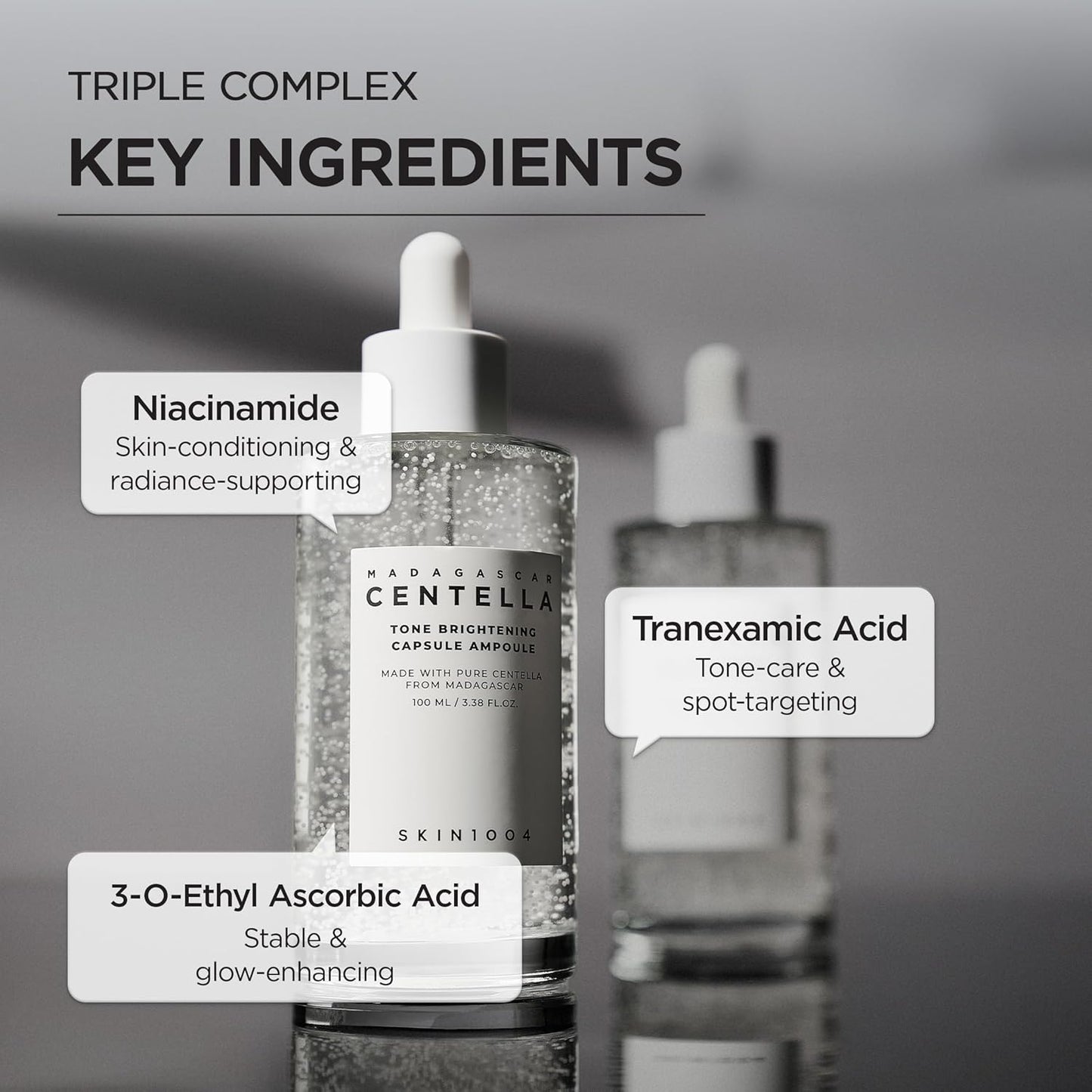 SKIN1004 Madagascar Centella Tone Brightening Capsule Ampoule – Radiance Boosting Serum for Sensitive Skin (100ml)