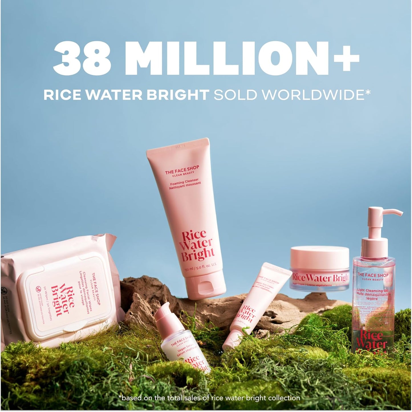 The Face Shop Rice Water Bright Foaming Facial Cleanser | Hydrating, Vegan & Gentle Korean Skincare
