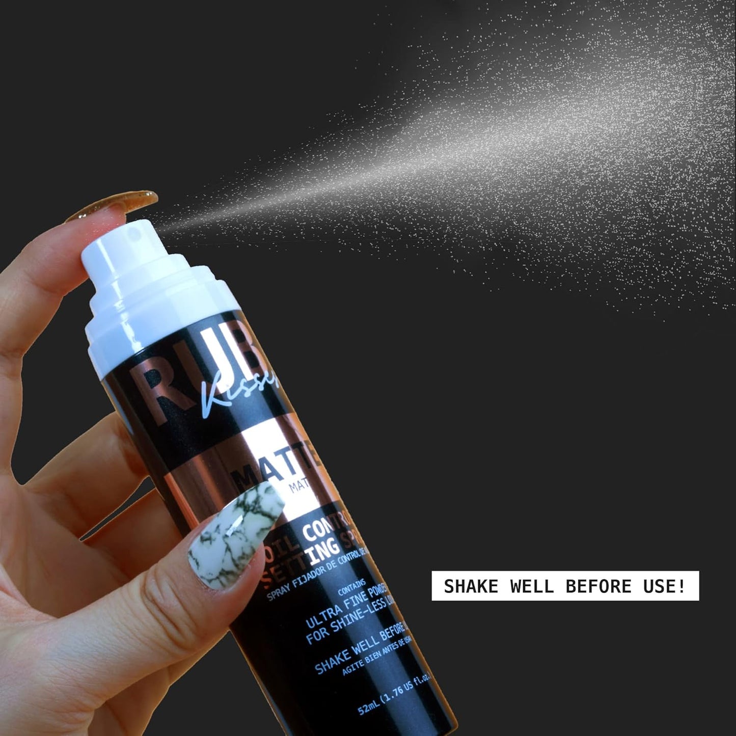 Ruby Kisses Matte Setting Spray – Long-Lasting Makeup Fixer with Niacinamide for Hydration & Antioxidant Protection – Lightweight, Non-Sticky Finish – 3.84 oz