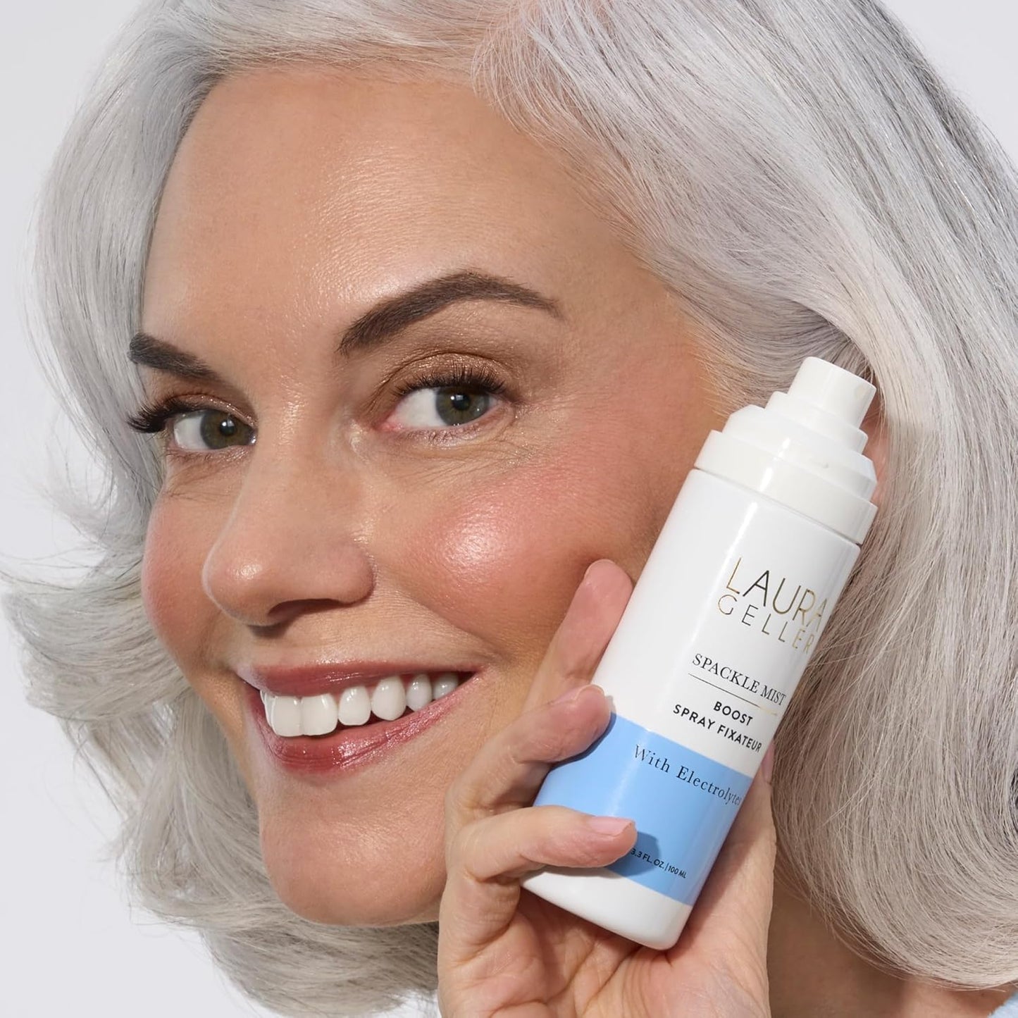Laura Geller Spackle Mist Boost Setting Spray – Hydrating Dewy Makeup Mist with Electrolytes & Blue Light Protection, Long-Lasting, 01 Electrolytes