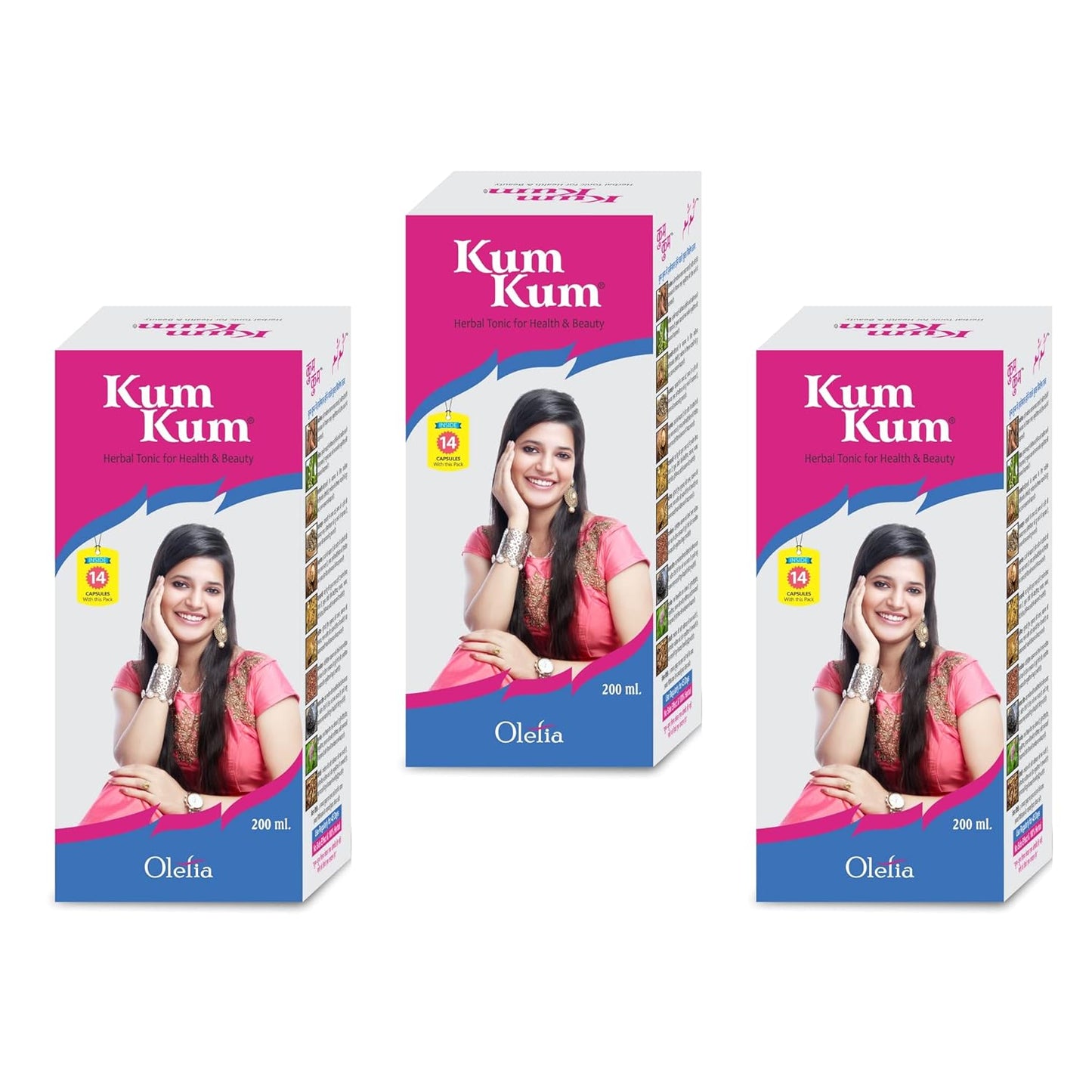 KumKum Syrup Pack of 3 (200ml Each) – Ayurvedic Women’s Health & Uterine Care Tonic