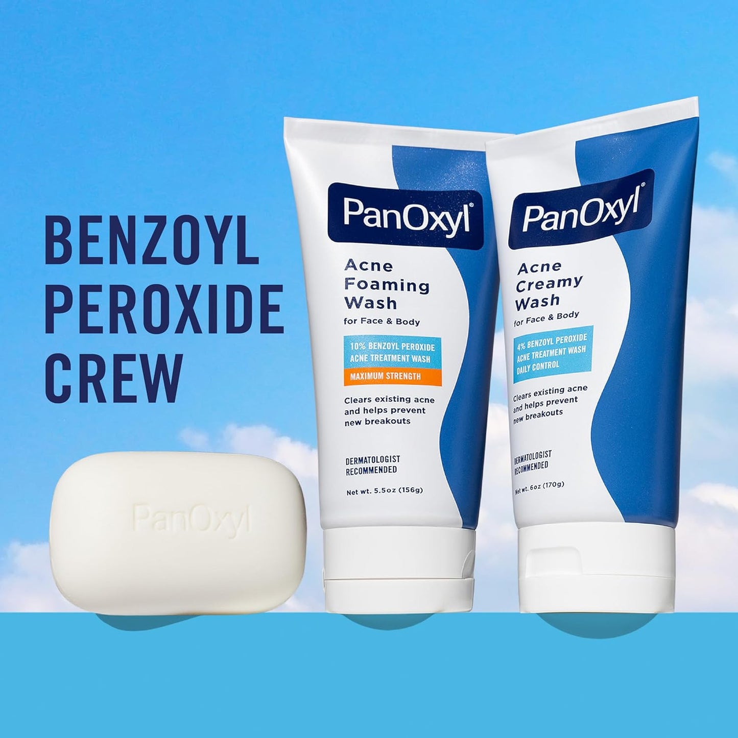 PanOxyl Antimicrobial Hydrating Acne Creamy Wash – 4% Benzoyl Peroxide, 6 oz