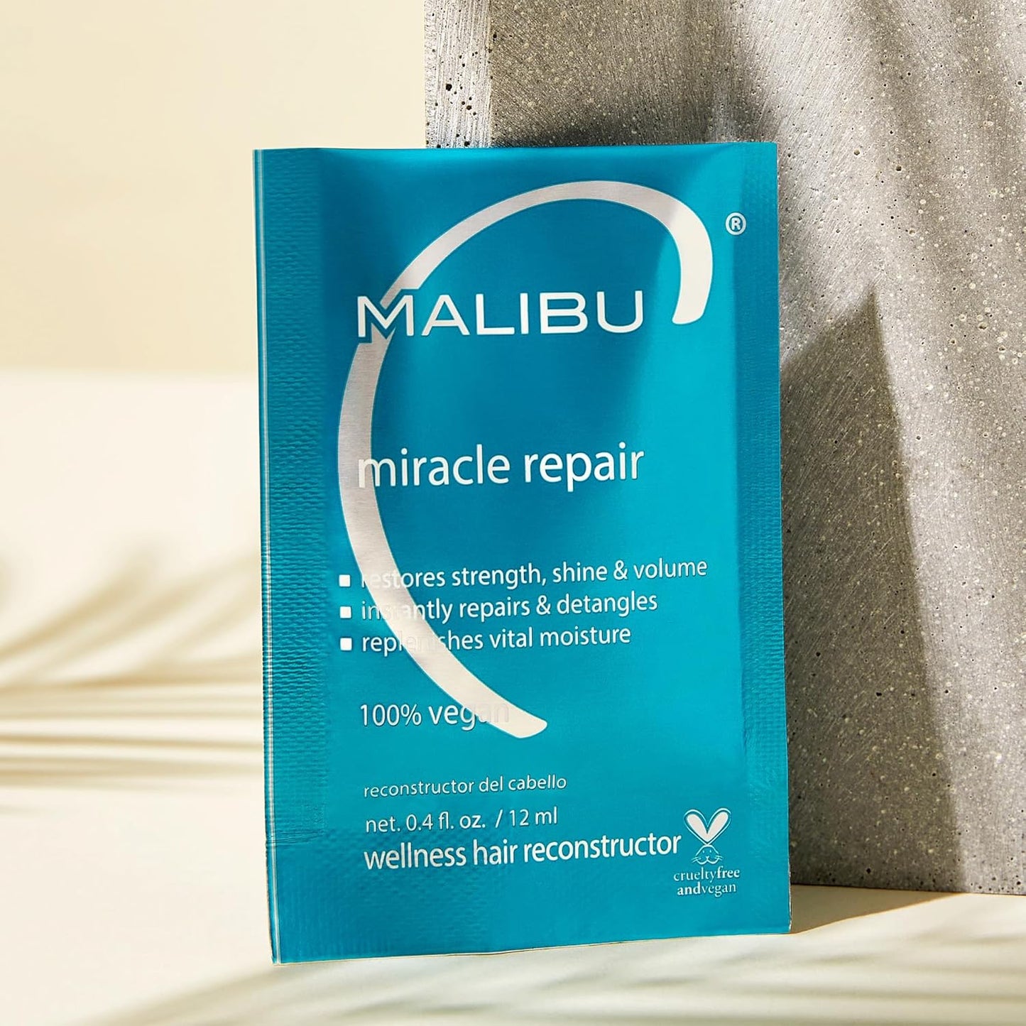 Malibu C Miracle Repair Hair Reconstructor – Protein Treatment with Flax Protein & Vitamin B5 for Damaged, Chemically-Treated Hair