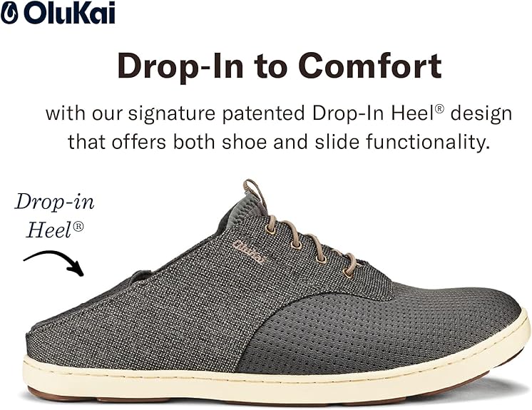 OLUKAI Nohea Moku Men’s No Tie Boat Shoes – Breathable, Quick-Dry & All-Day Comfort