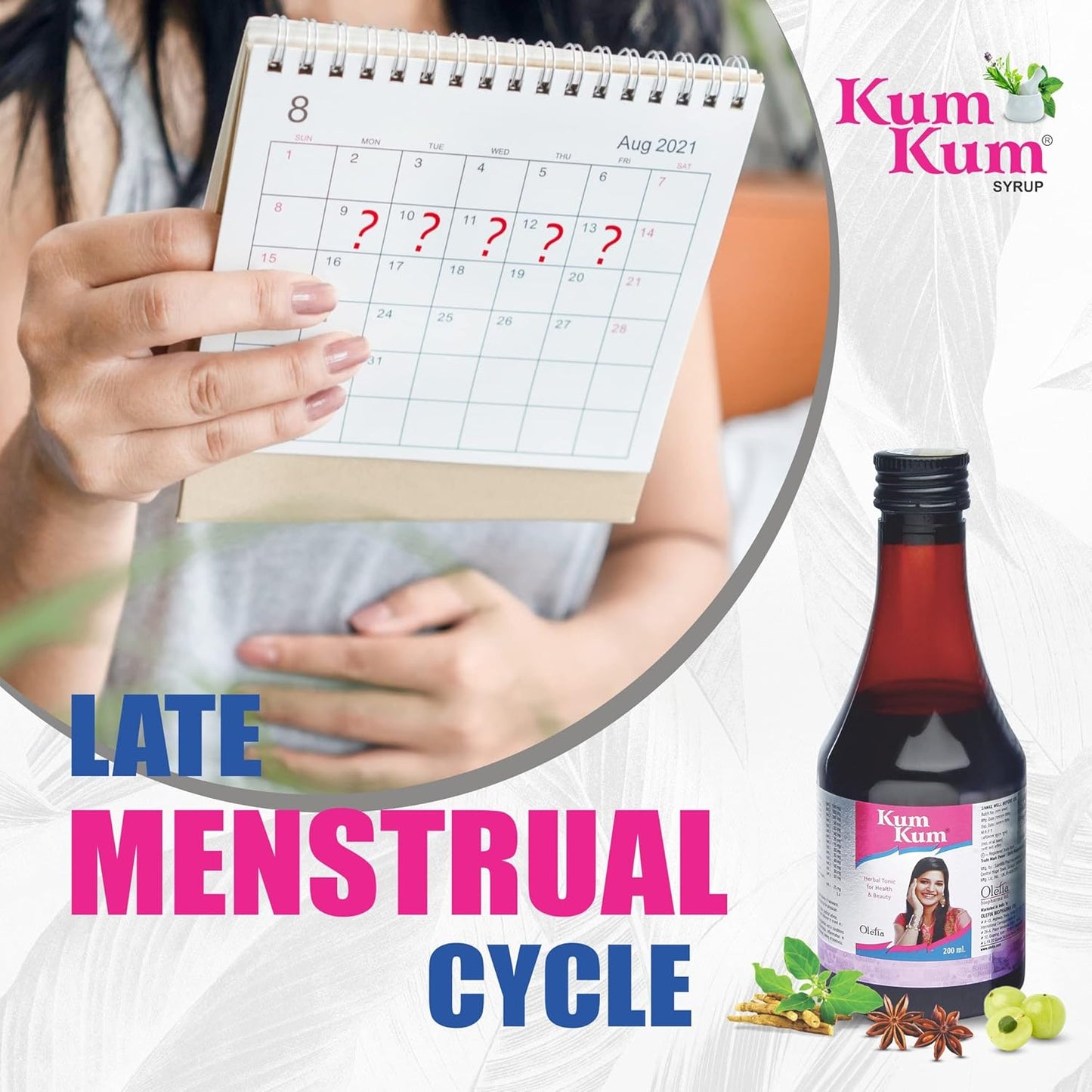Kum Kum Syrup – Ayurvedic Tonic for Women’s Uterine Health, Hormonal Balance & Beauty (200ml)