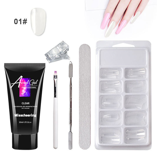 Kit de extensión de uñas de gel indoloro LuxuryGlow: construcción rápida sin molde de papel