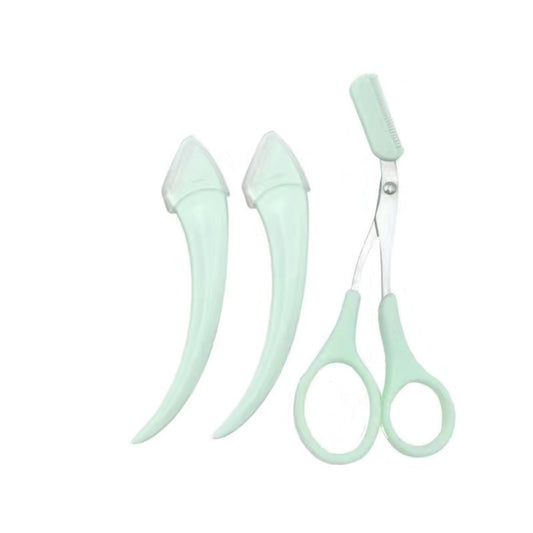 Navaja curva LuxuryGlow para recortar cejas con peine: herramienta de precisión para dar forma a las cejas