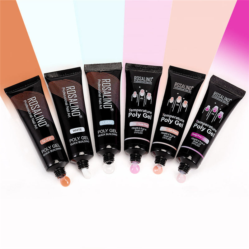 ROSALIND Multi-Color Builder Nail Gel – 15ml Solid Extension Gel for Nail Art