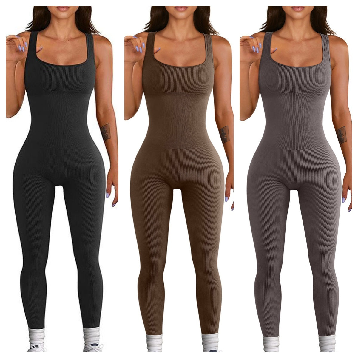 Camiseta sin mangas con tirantes y mallas de LuxuryGlow para mujer: mezcla de elastano, manga larga y botones.
