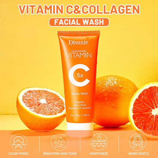 Limpiador facial Disunie con vitamina C y aminoácidos: iluminador y control de grasa (100 ml)