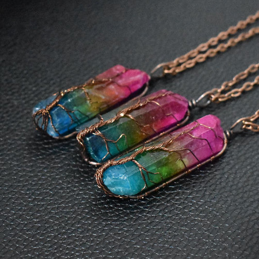 Hot Selling Stone Crystal Tree of Life Necklace – Stylish & Meaningful Jewelry - LUXURY GLOW