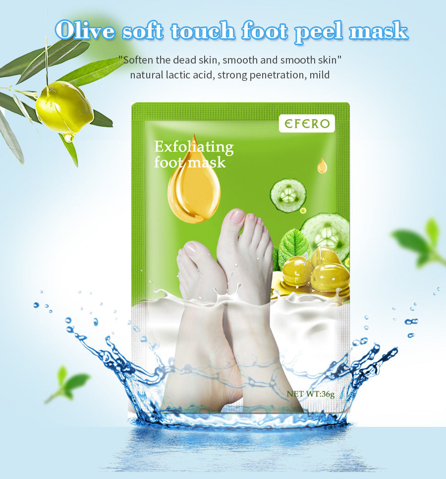 Mascarilla exfoliante para pies EFERO: calcetines exfoliantes para pedicura para unos talones suaves y lisos