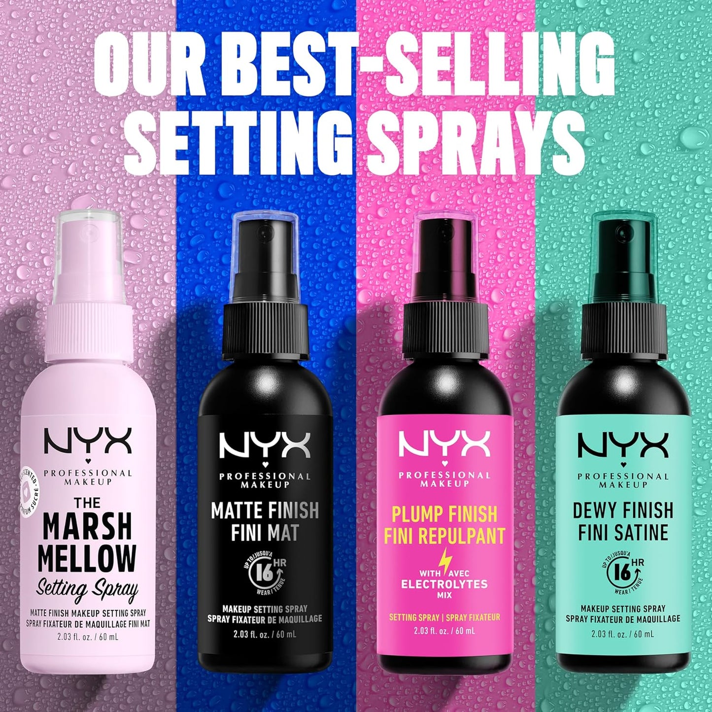 NYX Professional Makeup Setting Spray – Matte Finish, 16HR Long-Lasting Mist, Vegan Formula