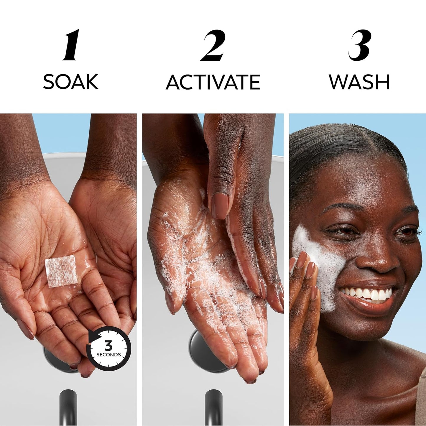 Olay Cleansing Melts with Vitamin C – Water-Activated Face Cleanser Pads for All Skin Types, 12 Count