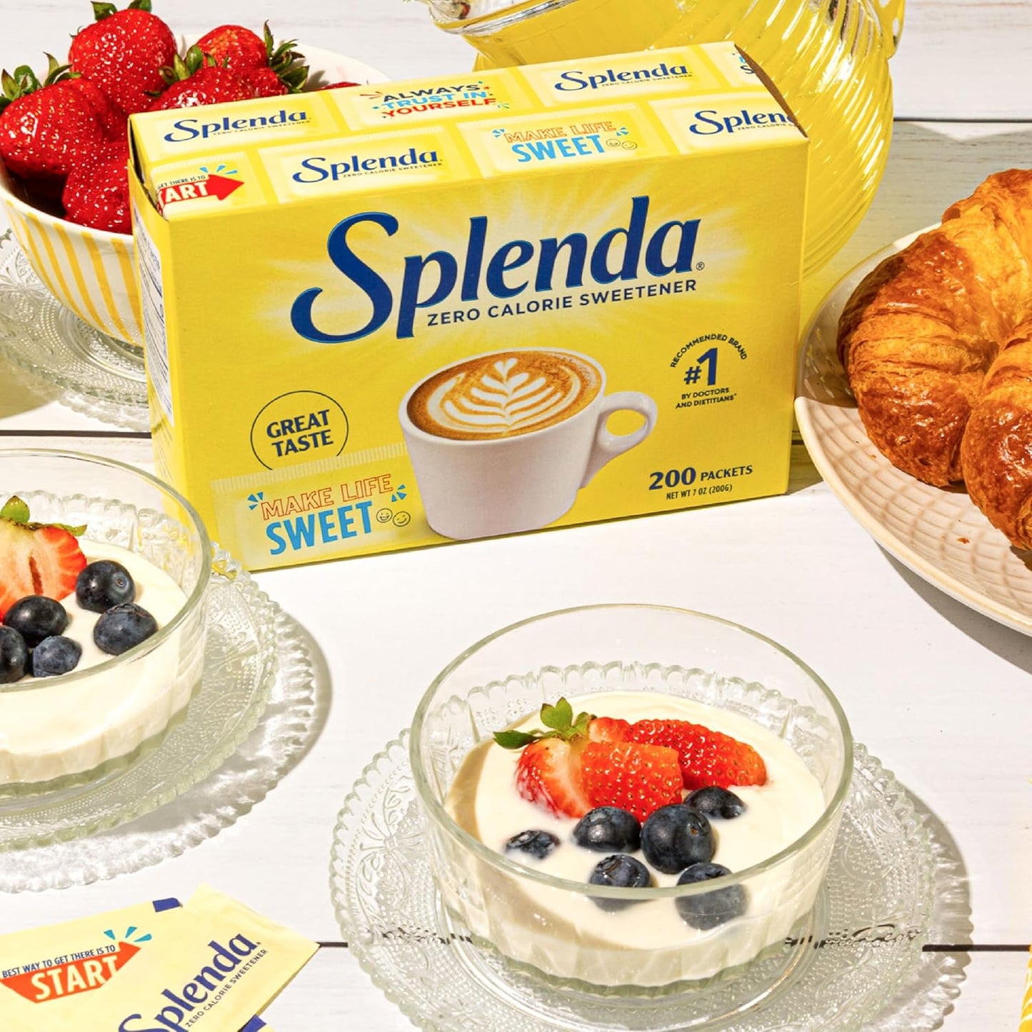 Splenda No Calorie Sweetener – 200 Packets Sugar Substitute (Gluten-Free, USA Import)