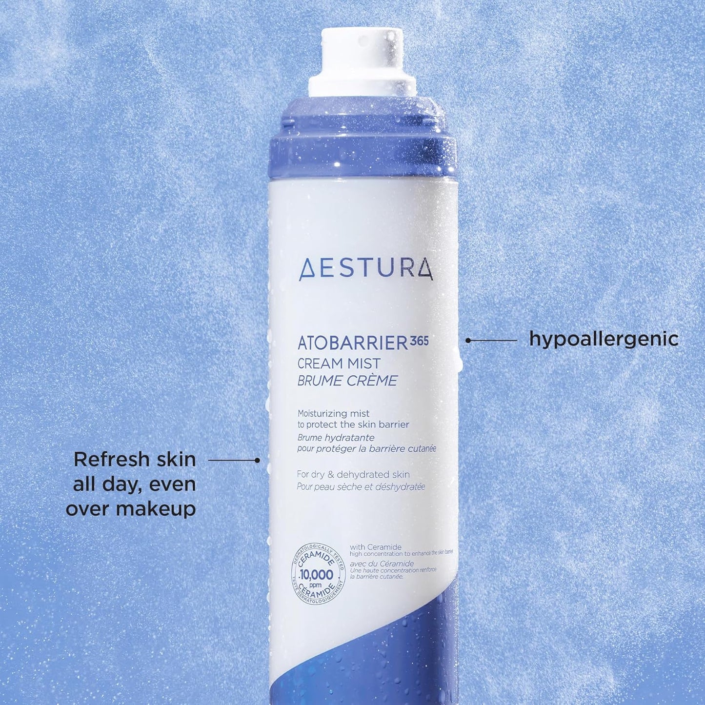 AESTURA ATOBARRIER365 Cream Mist – 10,000ppm Ceramides Hydrating Spray for Dry Skin, 120ml