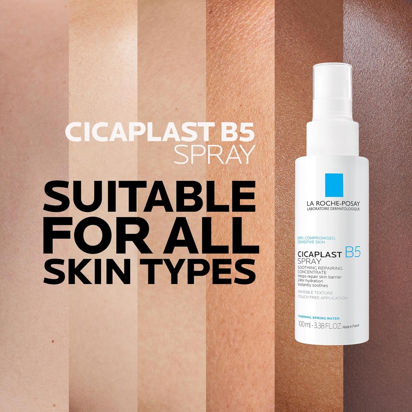 La Roche-Posay Cicaplast B5 Spray – Hydrating Face & Body Mist with Vitamin B5 & Madecassoside – Soothes, Repairs & Strengthens Skin Barrier