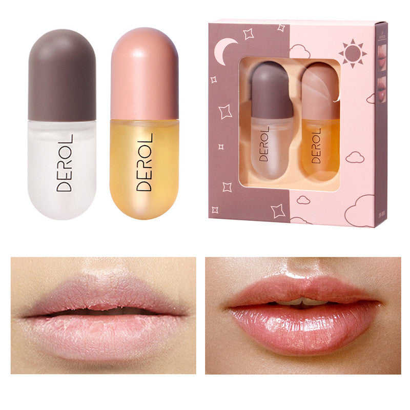 Aceite voluminizador de labios de día y de noche DEROL: volumen instantáneo, nutritivo y reparador