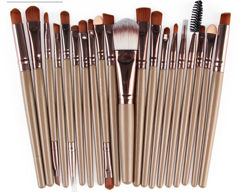 LuxuryGlow Professional 5-in-1 Makeup Brush Set – Powder, Blush & Eyeshadow Brushes