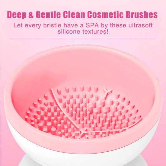 Limpiador de brochas de maquillaje eléctrico LuxuryGlow: herramienta de lavado automático portátil con USB