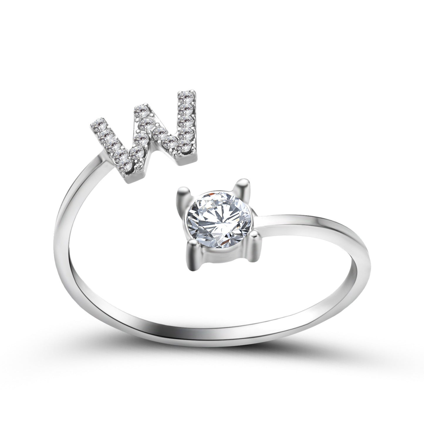New Design Adjustable 26 Initial Letter Ring Fashion Jewelry For Women Simple Elegant Jewelry - LUXURY GLOW