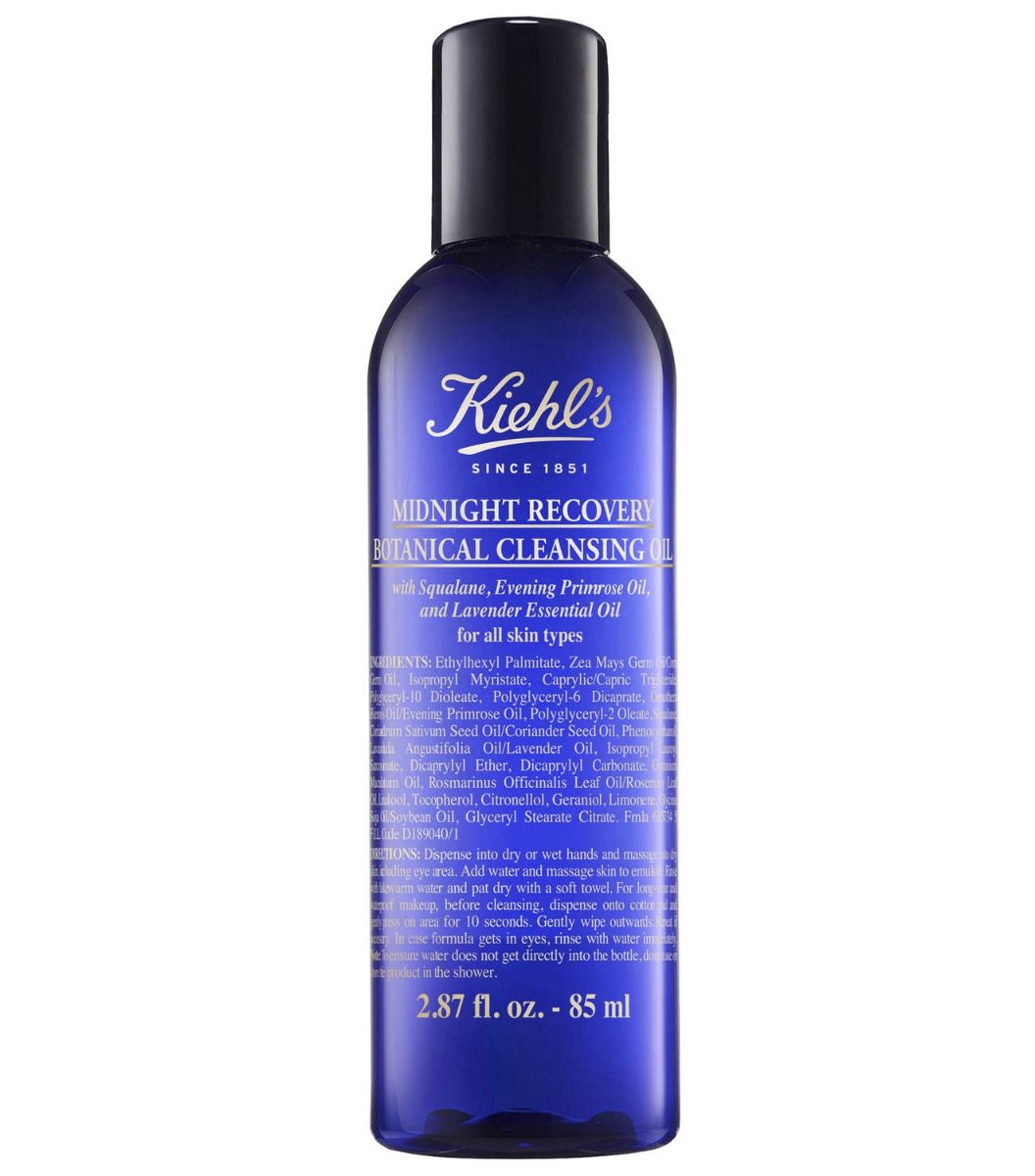 KIEHL’S Midnight Recovery Botanical Cleansing Oil – Makeup Melting & Skin Replenishing Cleanser