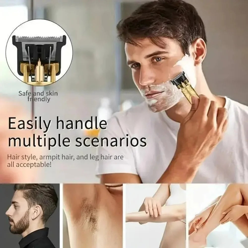 LuxuryGlow T9 USB Rechargeable Hair Clipper – Precision Beard & Hair Trimmer for Men