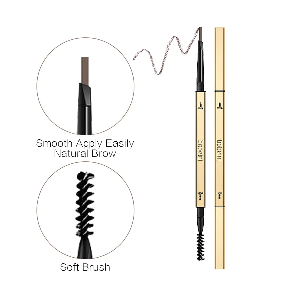 Lápiz de cejas impermeable de doble punta LuxuryGlow: preciso, duradero y resistente a las manchas.