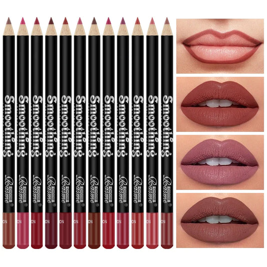 CHOOSE RASME - Set de 12 labiales mate de larga duración con delineador de labios - Caja de regalo para mujer