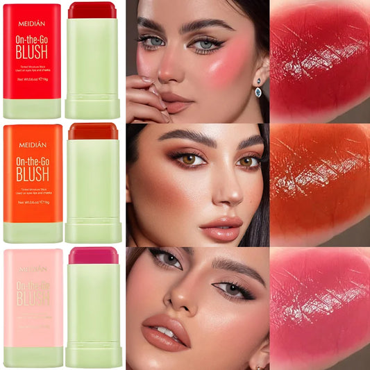 LuxuryGlow 3-in-1 Waterproof Blush Stick | Lipstick, Eyeshadow & Cheek Color