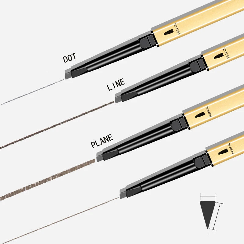 Lápiz de cejas impermeable de doble punta LuxuryGlow: preciso, duradero y resistente a las manchas.