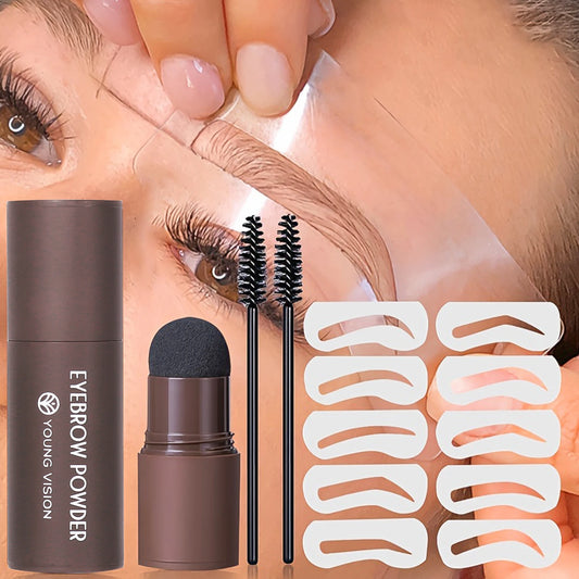 YOUNG VISION Eyebrow Stamp & Stencil Kit – Waterproof, Long-Lasting Brow Shaping Tool