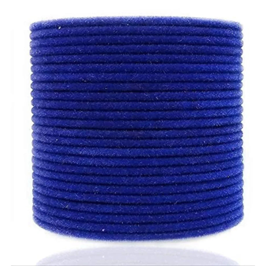 LuxuryGlow Velvet Bangles  Ethnic Metal  – Set of 24 Handmade in Jaipur |