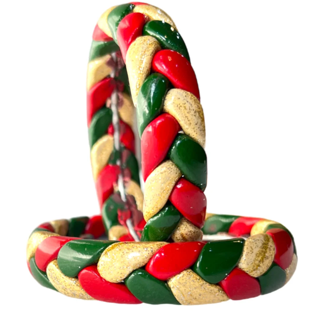 LuxuryGlow Lac Bangles Handmade Jaipur Lac Bangles with Golden Zari – Red, Green & Cream