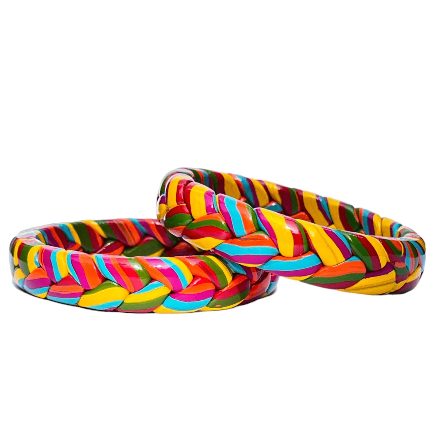 LuxuryGlow Lac Bangles. Jaipur Blossoms – Multicolor Ponytail Style Leheriya